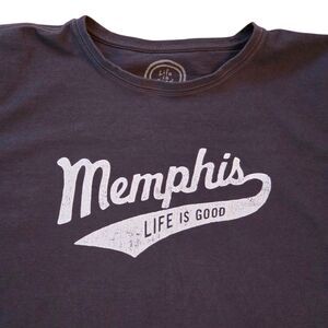 Memphis Life Is Good Women's Black T-shirt 2XL Cotton Made in Peru XXL